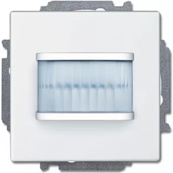Kustības sensors Busch-Jaeger 6220-0-0109 — balts, uztveršanas attālums 6 m, IP20, gaismas jutība 500 lx, 71×71×30 mm