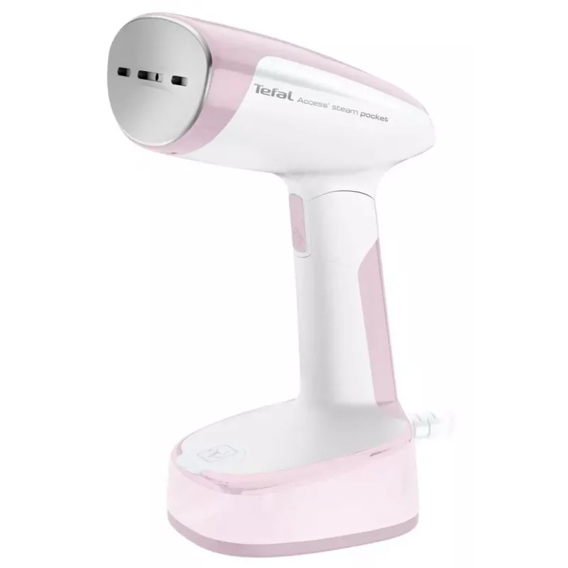 Rokas apģērbu tvaikonis Tefal DT3050, 1300 W, 20 g/min tvaika, 0,12 L tvertne, 2,6 m vads, rozā