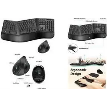 LogiLink ID0211 tastatūra ar peli RF Wireless QWERTZ German Melns (ID0211)
