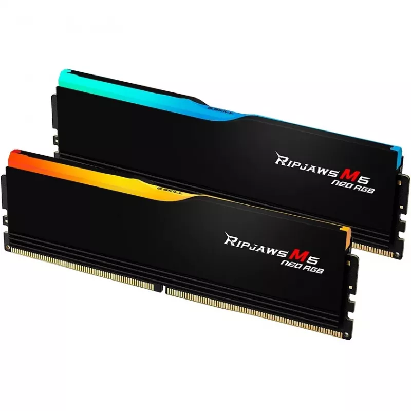 DIMM 64 GB DDR5-6000 (2x 32 GB) Dual-Kit, atmiņa melna, F5-6000J3238G32GX2-RM5NRK, Ripjaws M5 Neo, AMD EXPO