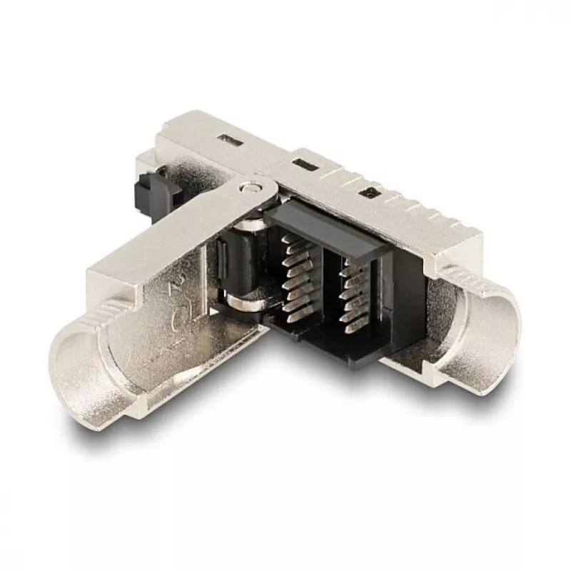 DELOCK RJ45 spraudnis, montējams uz lauka, Cat.6A ar kabeļa blīvslēgu un putekļu vāciņu