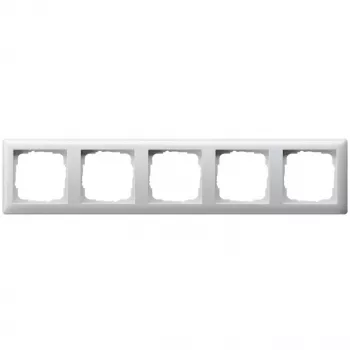 Sienas plāksne Gira Standard 55 — Balts termoplasts, bezskrūvju, 80,7×365,9×11,4 mm