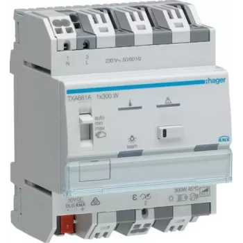 HAGER TXA661A Dimmer KNX easy, 1 kanāls 300 W, universāls (TXA661A)