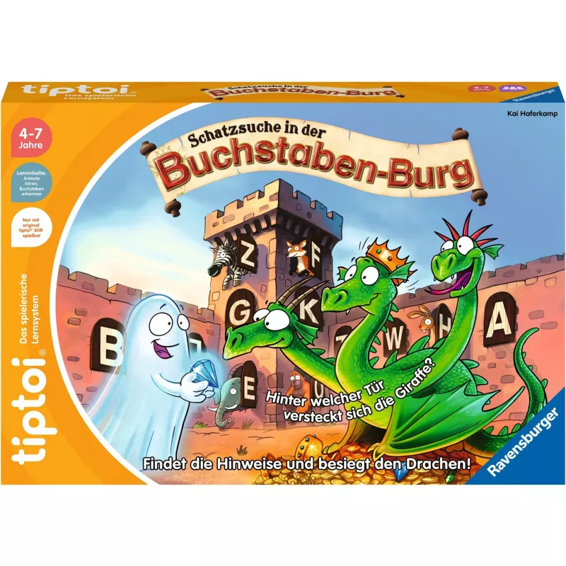 tiptoi Schatzsuche in der Buchstabenburg, galda spēle