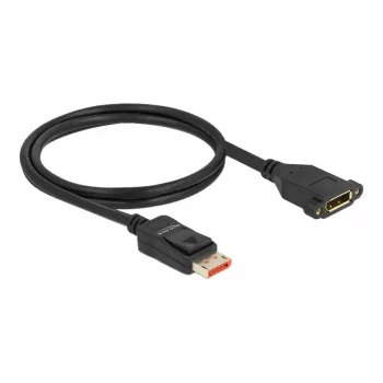 DisplayPort pagarinātāja kabelis, paneļa stiprinājums DeLOCK 87095 8K 60 Hz 1 m