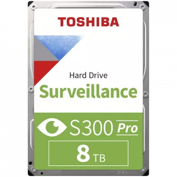 Toshiba S300 Pro Surveillance iekšējais cietais disks 8 TB 7200 RPM 512 MB 3.5 Serial ATA III