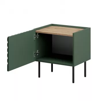 Naktsgaldiņu komplekts cama meble ONDA 2 gab. 50×40×A54 cm, zaļš, MDF/skaidu plātne, 16 mm rāmis