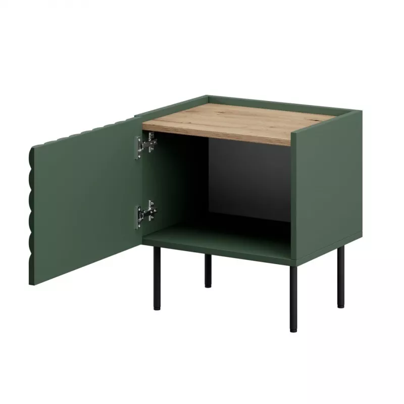 Naktsgaldiņu komplekts cama meble ONDA 2 gab. 50×40×A54 cm, zaļš, MDF/skaidu plātne, 16 mm rāmis