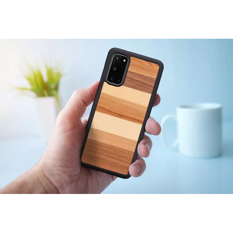 Telefona maciņš man and wood Galaxy S20 melns — aizsargājošs aizmugures vāciņš Samsung Galaxy S20