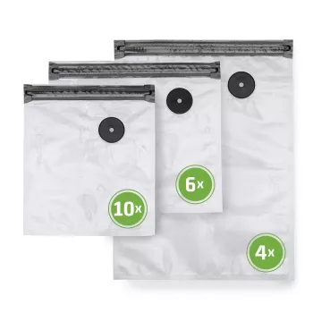 Caso | Vacu ZIP-Bags komplekts | 01243 | Caurspīdīgs