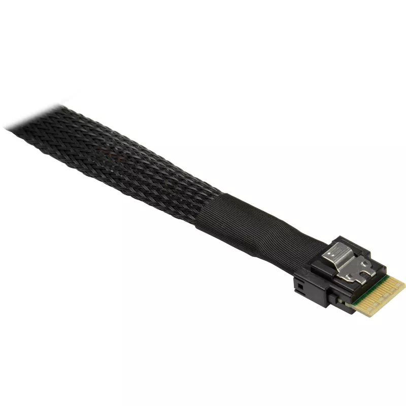 INTER-TECH kabelis SFF-8654-8i uz 2× SFF-8654-4i, 70 cm iekšējais sadalītāja kabelis