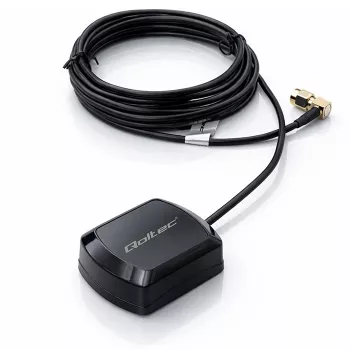 Ārējā GPS/GLONASS antena QOLTEC 28 dBi 50 W ar SMA taisnleņķa savienotāju