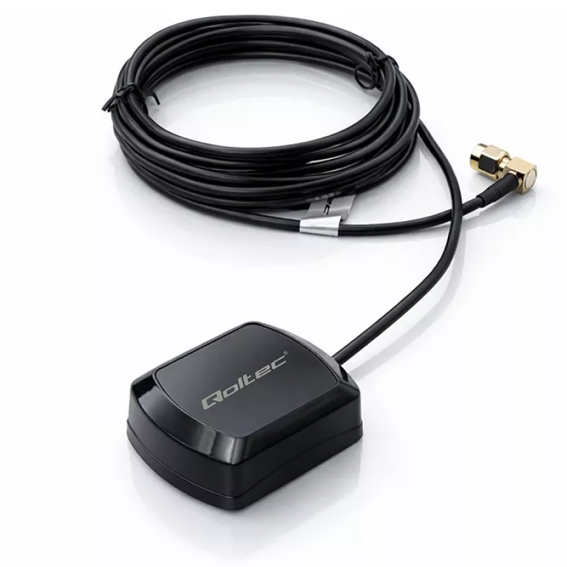 Ārējā GPS/GLONASS antena QOLTEC 28 dBi 50 W ar SMA taisnleņķa savienotāju
