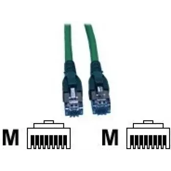 TE Connectivity AMP - komutācijas kabelis - RJ-45 (V) uz RJ-45 (V) - 3 m - SFTP - CAT 6 - bez halogēna - zaļš (0-1711735-3)
