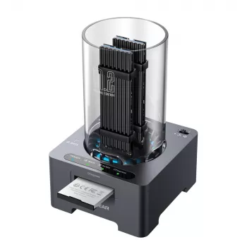 GrauGear G-M2DK-CR-10G M.2 NVMe/NGFF un CFexpress dokstacija USB Type-C 10 Gbit/s pelēka
