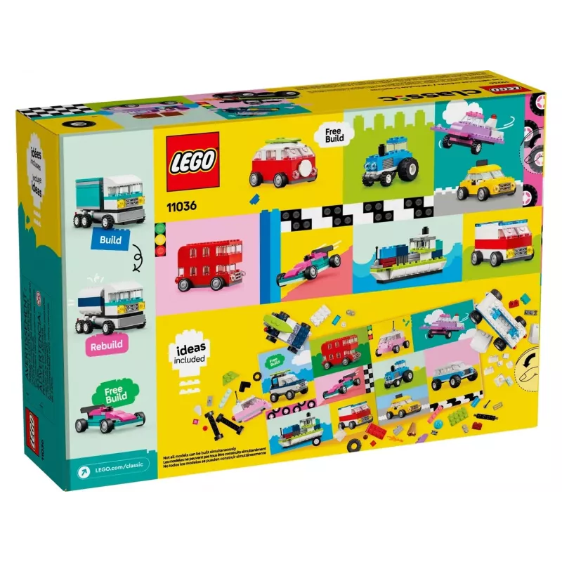 LEGO Classic Creative Vehicles Colourful Model Cars Kit Featuring a Police Car Toy & 11023 Classic zaļa Baseplate Square 32x32 Stud Building Grass