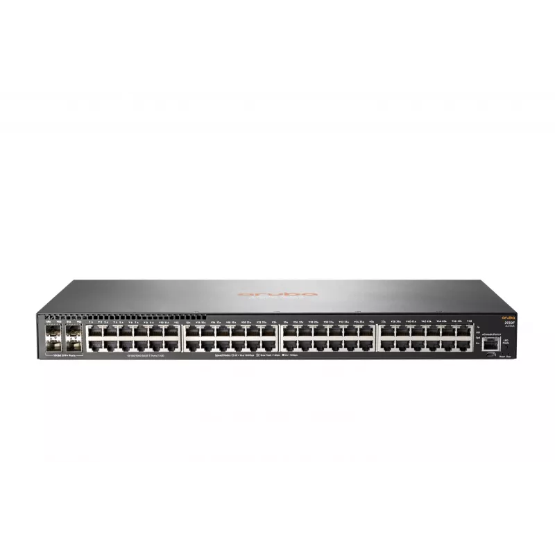 HPE - Aruba sērija - Slēdzis - 2930F 48G 4SFP+ - L3 - pārvaldīts - 48 x 10/100/1000 + 4 x 1 Gigabit/10 Gigabit SFP+ (augšupsaite) - uzstādāms statīvā
