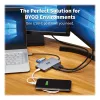 Eaton Tripp Lite USB-C dokstacija, divi displeji - 4K 60 Hz HDMI, USB 3.2 Gen 1, USB-A centrmezgls, GbE, atmiņas karte, 100W PD uzlāde, pelēka - dokstacija - USB-C - 2 x HDMI - 1GbE (U442-DOCK)