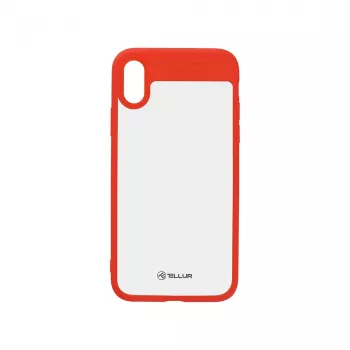 Cover Tellur iPhone X TLL121623 sarkans caurspīdīgs