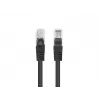 Patchcord, LANBERG, PCU6-20CC-0025-BK, RJ45, Cat.6, 0,25m, melns