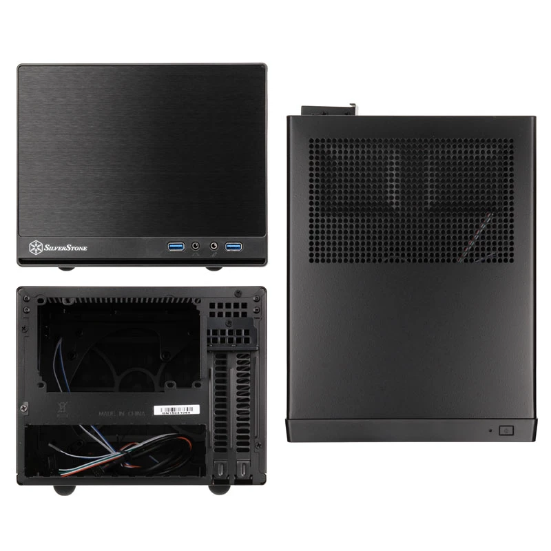 SilverStone SUGO 13 - Desktop - Mini-DTX - bez barošanas bloka (AT / PS/2) - Melns - USB/Audio (SST-SG13B-Q)