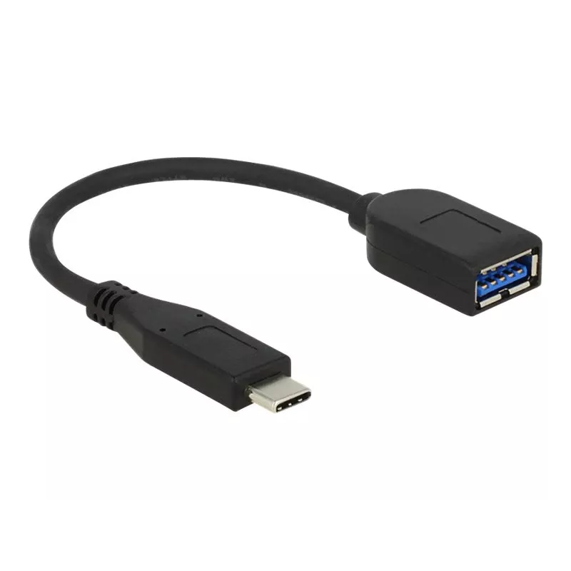 USB kabelis DeLOCK USB 3.1 Gen 2 Type-C/Typ-A 0,1 m melns