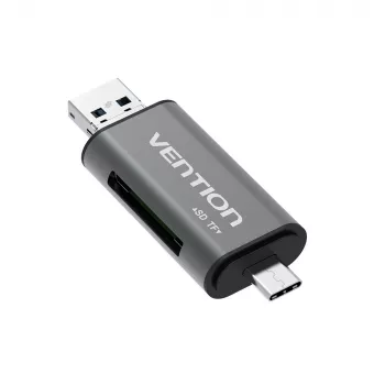 Vention USB3.0 daudzfunkciju karšu lasītājs pelēks metāla tipa