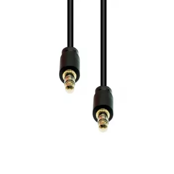 3-pin plāns kabelis M-M ProXtend M3S-015, 1,5 m, melns