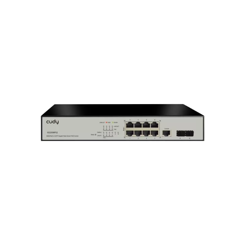Pārvaldāms komutators Cudy GS2008PS2 L2 Gigabit Ethernet 8 Porti PoE