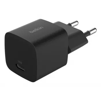 USB-C lādētājs Belkin BOOSTCHARGE 25W Power Delivery melns – ātrs USB‑C PD 25W sienas adapteris