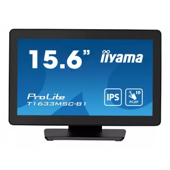 iiyama ProLite T1633MSC-B1 datora monitors 39,6 cm (15,6 collu) 1920 x 1080 pikseļi Full HD LCD skārienekrāns Melns