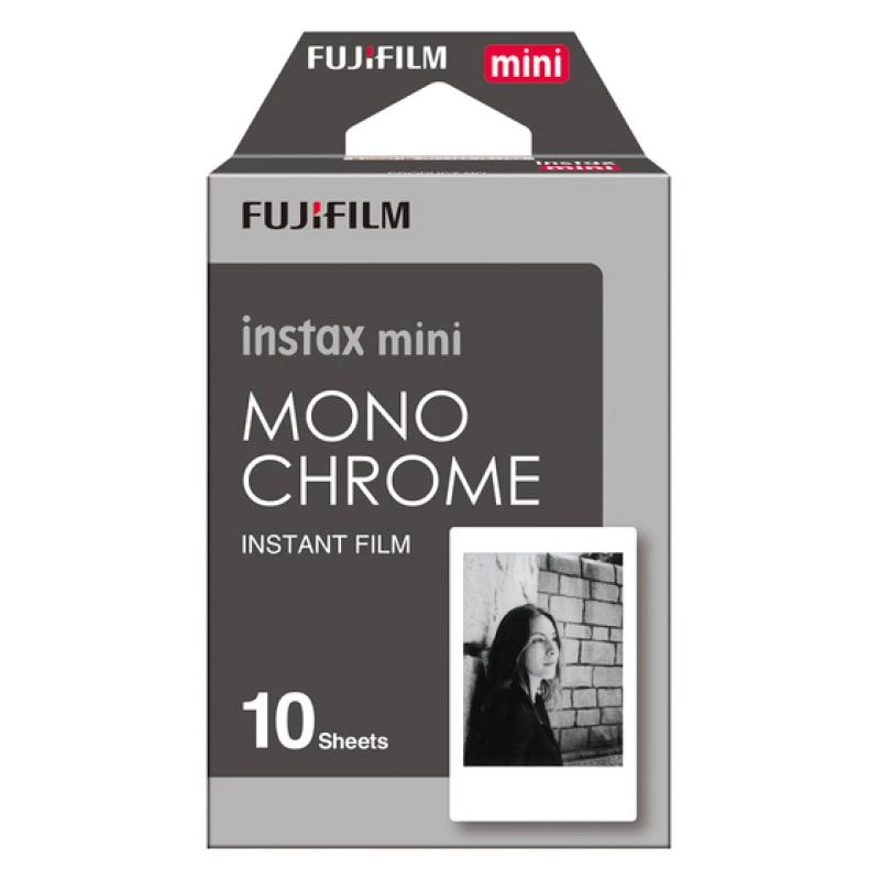 Fujifilm Instax Mini Monochrome - Melnbalta tūlītējā filma - instax mini - ISO 800 - 10 ekspozīcijas