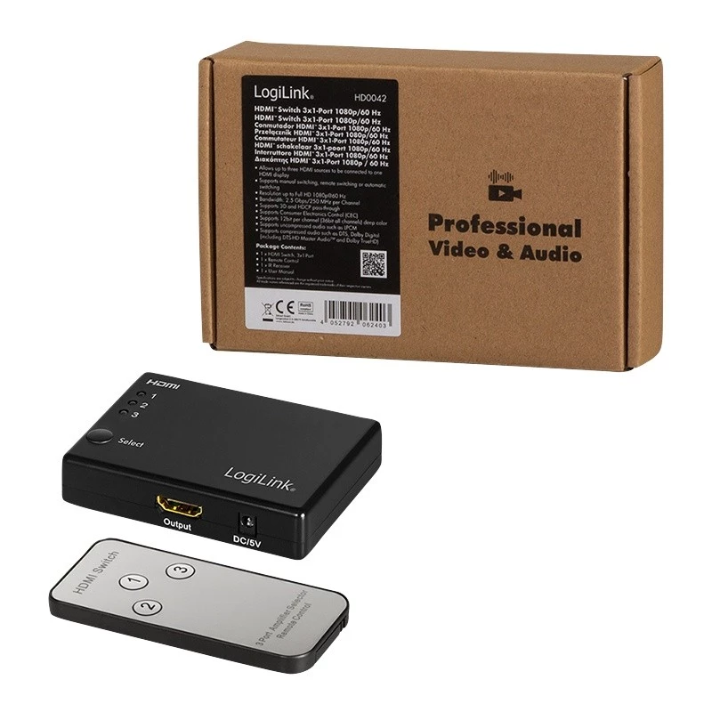 HDMI video slēdzis LogiLink HD0042