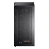 Montech X5M (B) Micro Tower PC korpuss — Micro‑ATX/Mini‑ITX, 3x120mm priekšā, 1x120mm aizmugurē, atbalsta ATX barošanas bloku, 2x3.5 collu + 4x2.5 collu, Melns