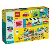 LEGO Classic Creative Vehicles Colourful Model Cars Kit Featuring a Police Car Toy & 11023 Classic zaļa Baseplate Square 32x32 Stud Building Grass