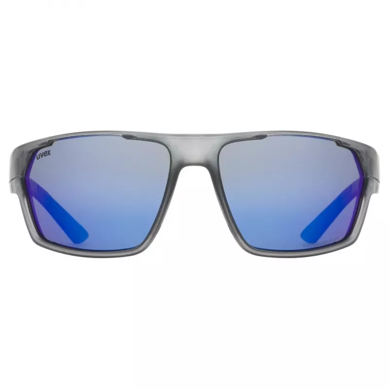 Polarizētas saulesbrilles Uvex Sportstyle 233 P - dūmu mat/admirāļa zila