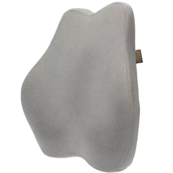 Jostas atbalsta spilvens MDH DRQE3S0BBXUXP — ergonomisks, no atmiņas putām, 450×410×105 mm, blīvums 55 kg/m³, pelēks, komplektā futrālis