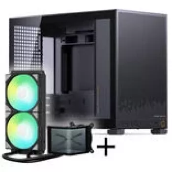 Jonsbo D32 STD PC-korpuss + TRYX PANORAMA SE Complete šķidrās dzesēšanas sistēma, ARGB - 240mm, melns