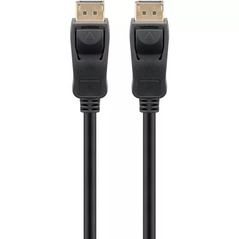 Essential kabelis DisplayPort Plug > DisplayPort Plug, 8K / 120Hz (melns, 1 Meter, 40 Gbit/s, DisplayPort 2.0 / 2.1)