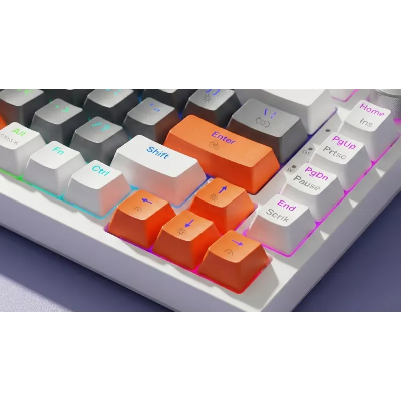 Savio ASTRAL WHITE JADE 3 COLOURS tastatūra Gaming USB QWERTY US International