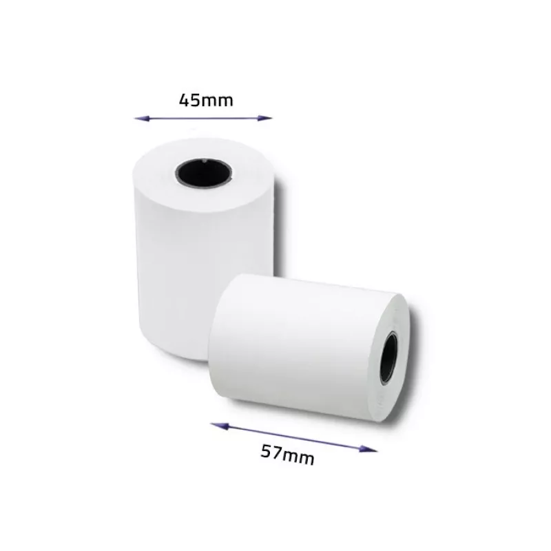 QOLTEC papīra printera etiķetes 5,7 cm platumā, baltas, 55 g/m², iepakojumā 10 (modelis 51896)