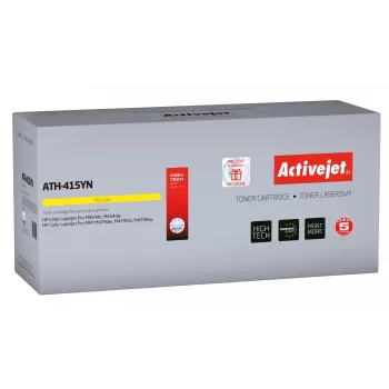 Activejet ATH-415YN Toneris (aizvieto HP 415A W2032A; Supreme; 2100 lapas; dzeltens) ar mikroshēmu