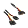 Akasa SATA strāvas Y-kabelis - 30cm 2-gab. iepakojumā - Kabelis - Digitālais/Datu