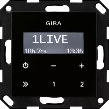 GIRA 228405 Radio Pulkstenis Digitāls Melns (228405)
