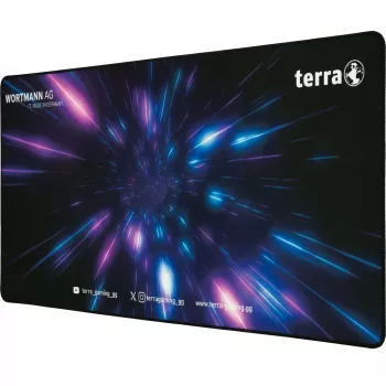 Wortmann TERRA pelepad XXL PURE Gaming melns/purpurs melna malas šuve, 900 x 400 x 3 mm