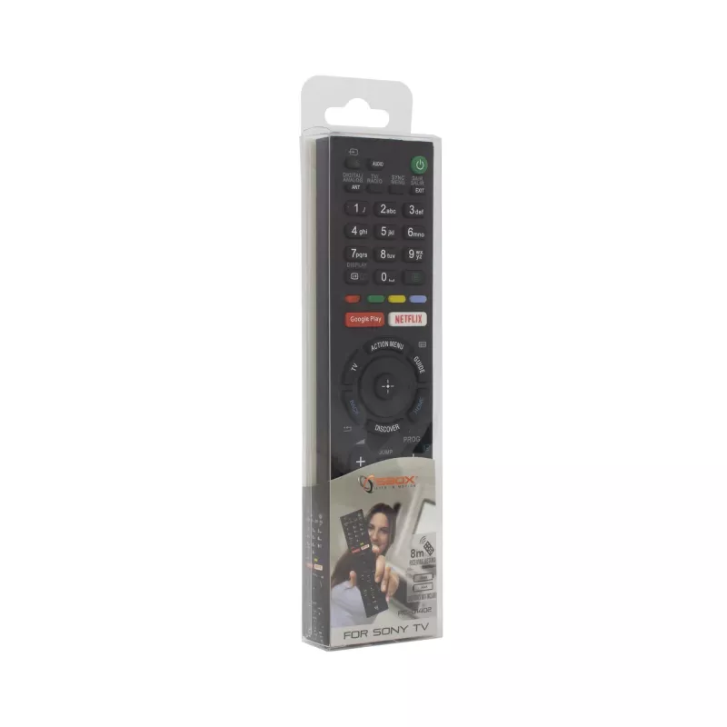 SBOX aizvietotāja tālvadības pults RC-01402 saderīga ar Sony televizoriem – infrasarkanā universālā TV pults
