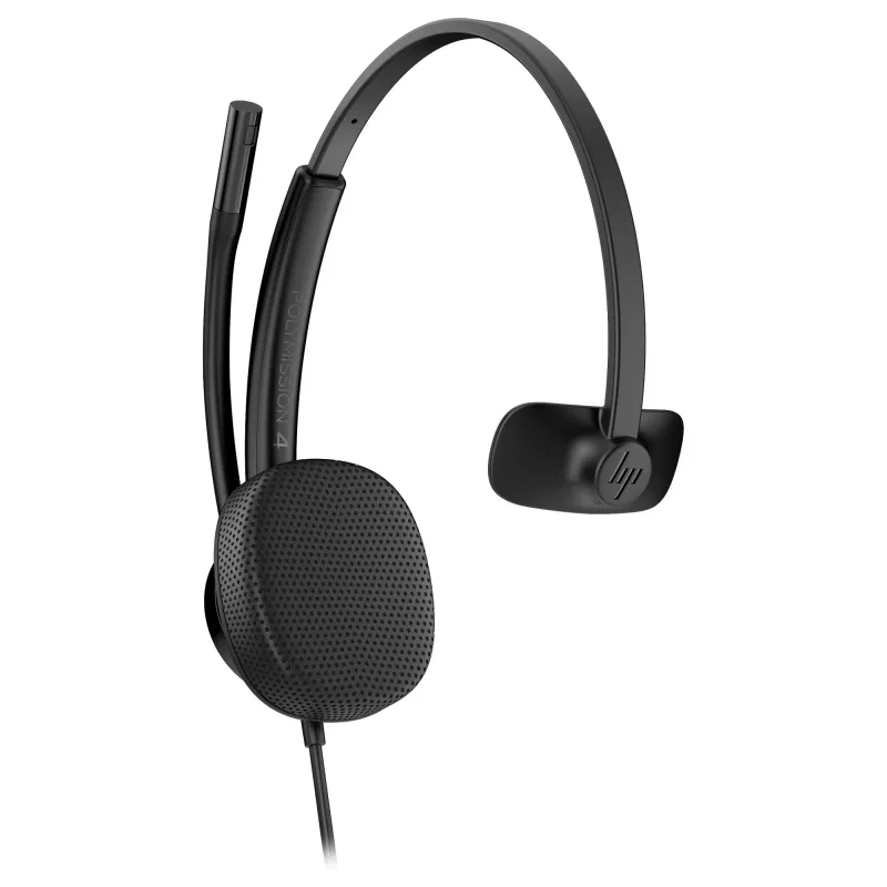 Vadu mono-austiņu USB austiņas HP Poly Mission 415 — vieglas 99 g, vienas auss dizains