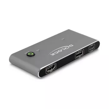 KVM slēdzis DeLOCK 11486 USB HDMI 8K Ultra HD 144 Hz