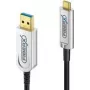 FiberX FX-I630-010 USB kabelis 10 m USB 3.2 Gen 1 USB C USB A Melns Sudraba