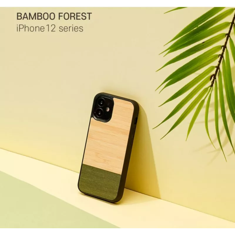 Telefona maciņš man and wood iPhone 12 mini — Bamboo Forest Melns